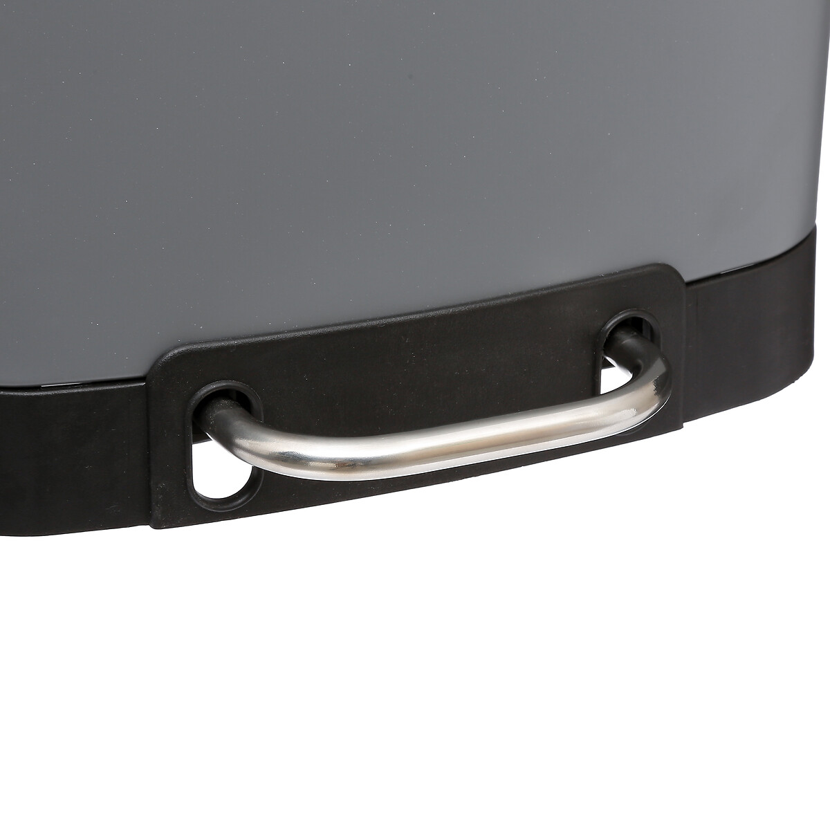 Poubelle rectangulaire à pédale métal 6l, gris