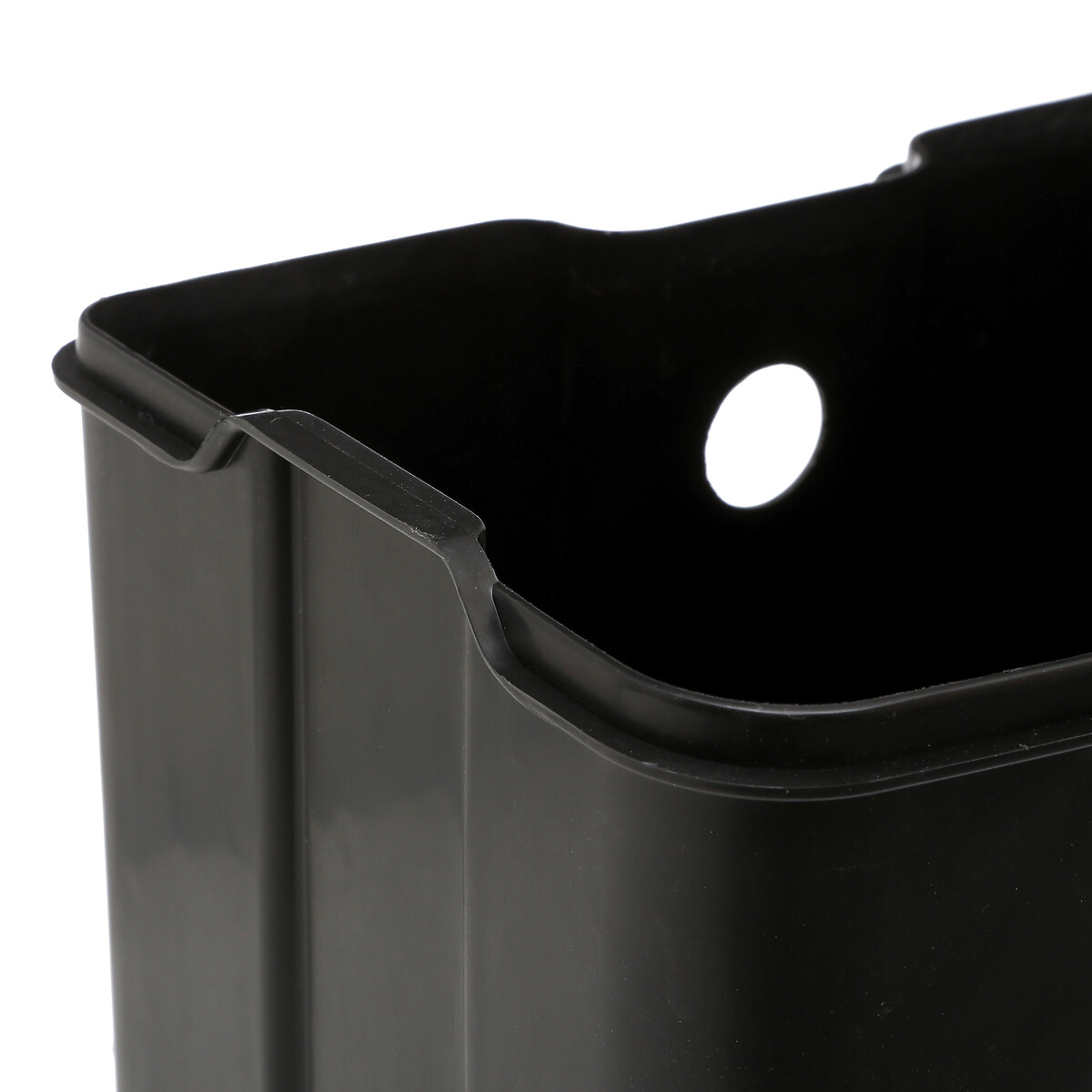 Poubelle rectangulaire à pédale métal 6l, gris