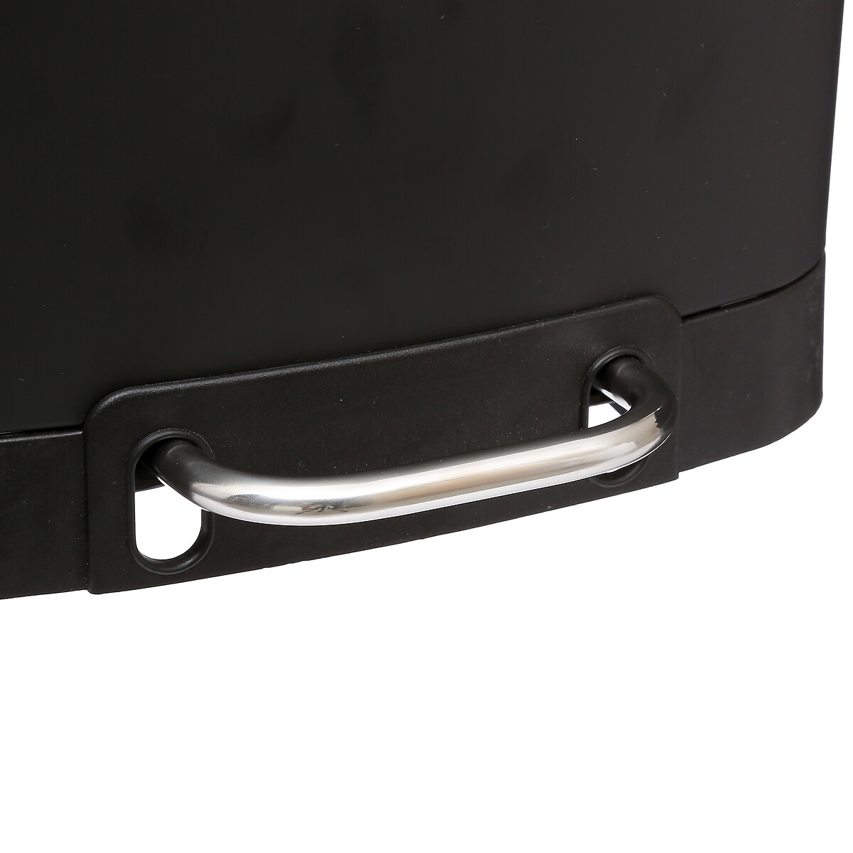 Poubelle rectangulaire à pédale métal 6l, noir
