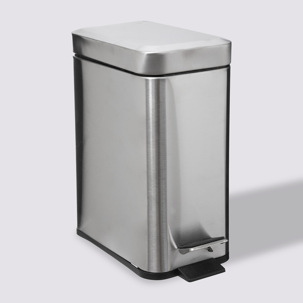 Poubelle rect soft close inox 5l 