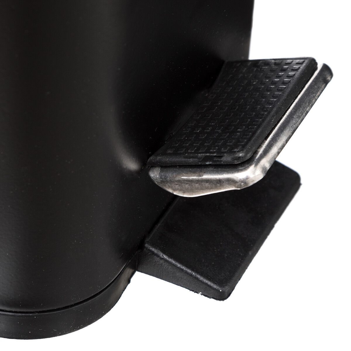 Poubelle rect soft close inox 5l, noir