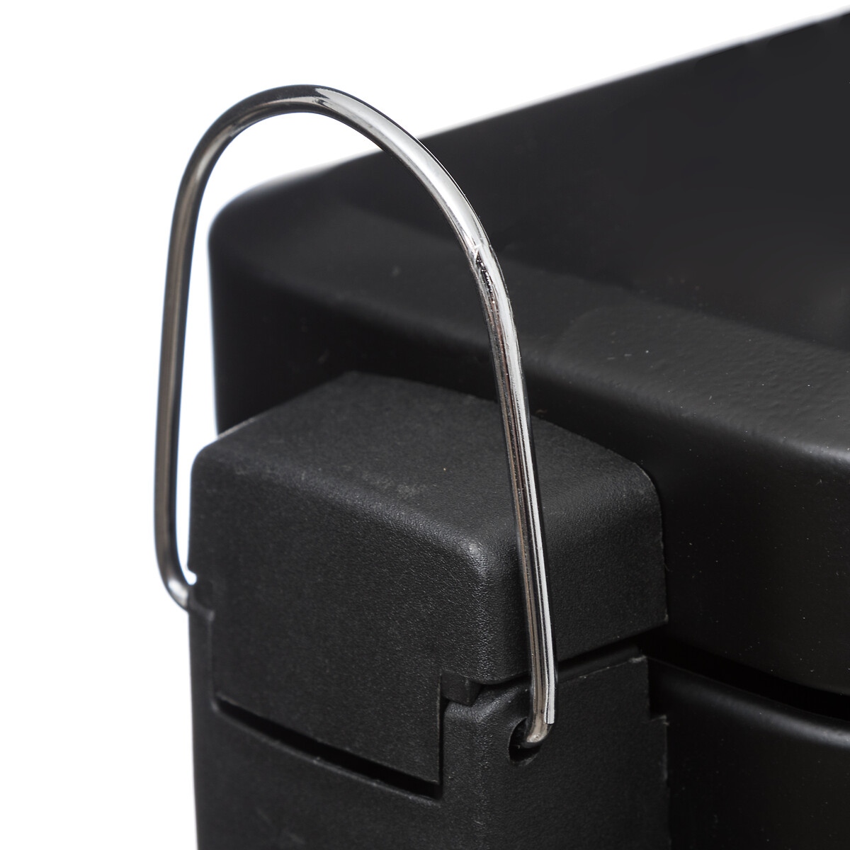 Poubelle rect soft close inox 5l, noir