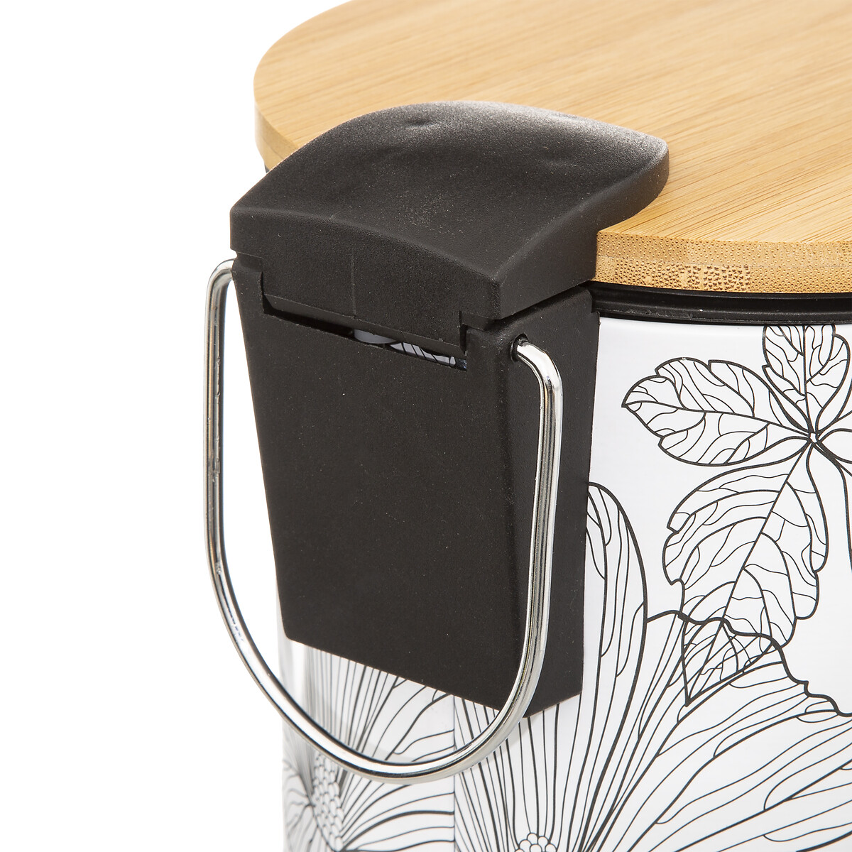 Poubelle soft close 3l, noir et blanc
