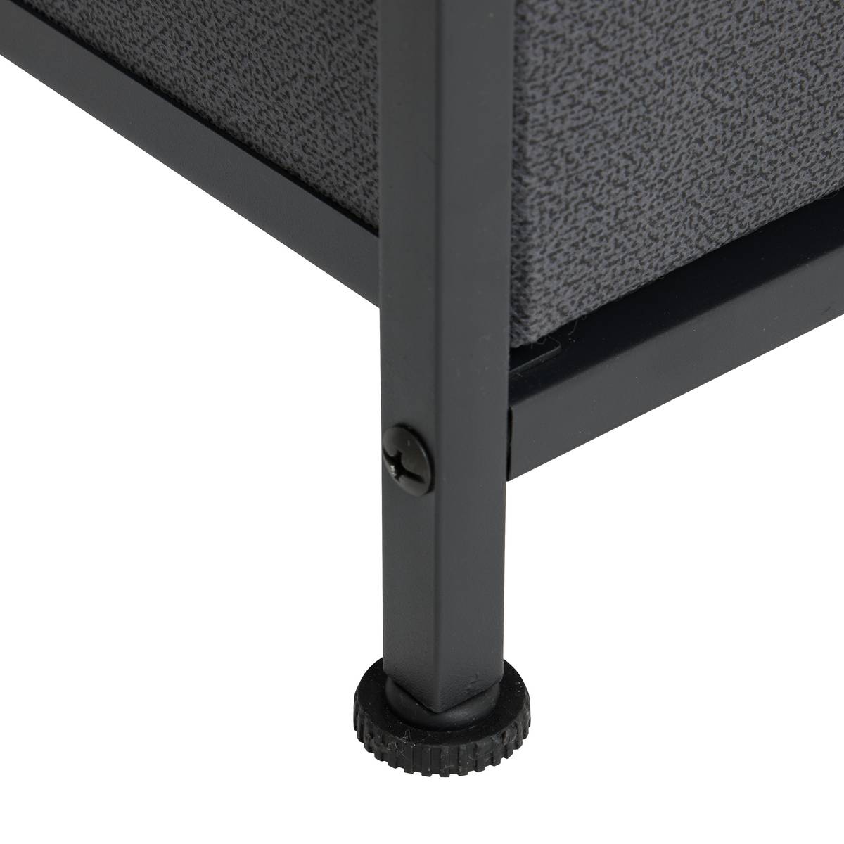 Rangement 4 tiroirs tissu, gris anthracite