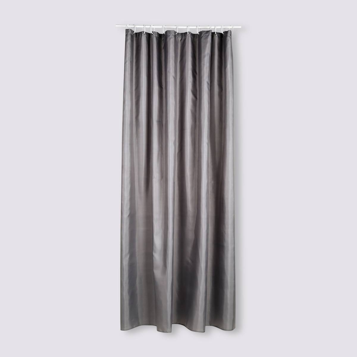 Rideau de douche 180x200cm, gris Colorama