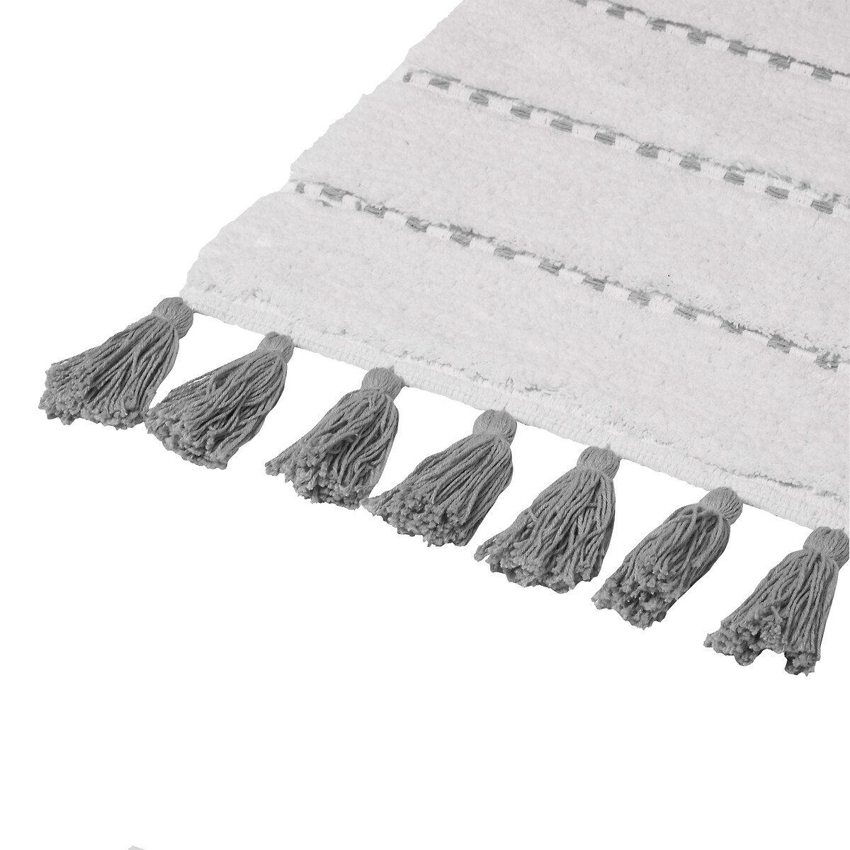 Tapis 50x75 cm, gris, blanc