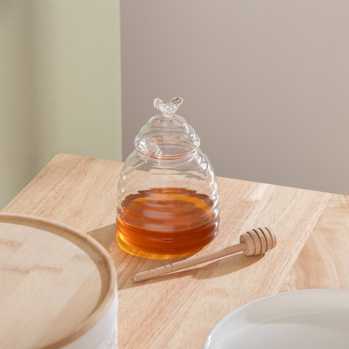 Pot à miel 400ml, avec cuillère