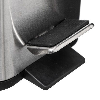 Poubelle rect soft close inox 5l 