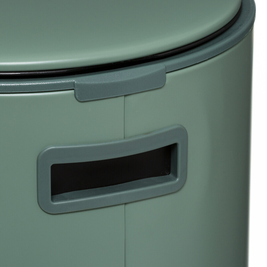 Poubelle ronde en métal 30l, vert Delta