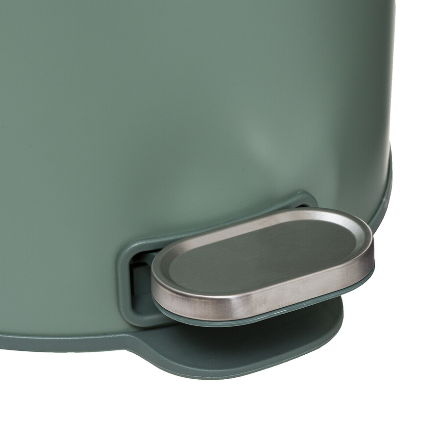 Poubelle ronde en métal 30l, vert Delta
