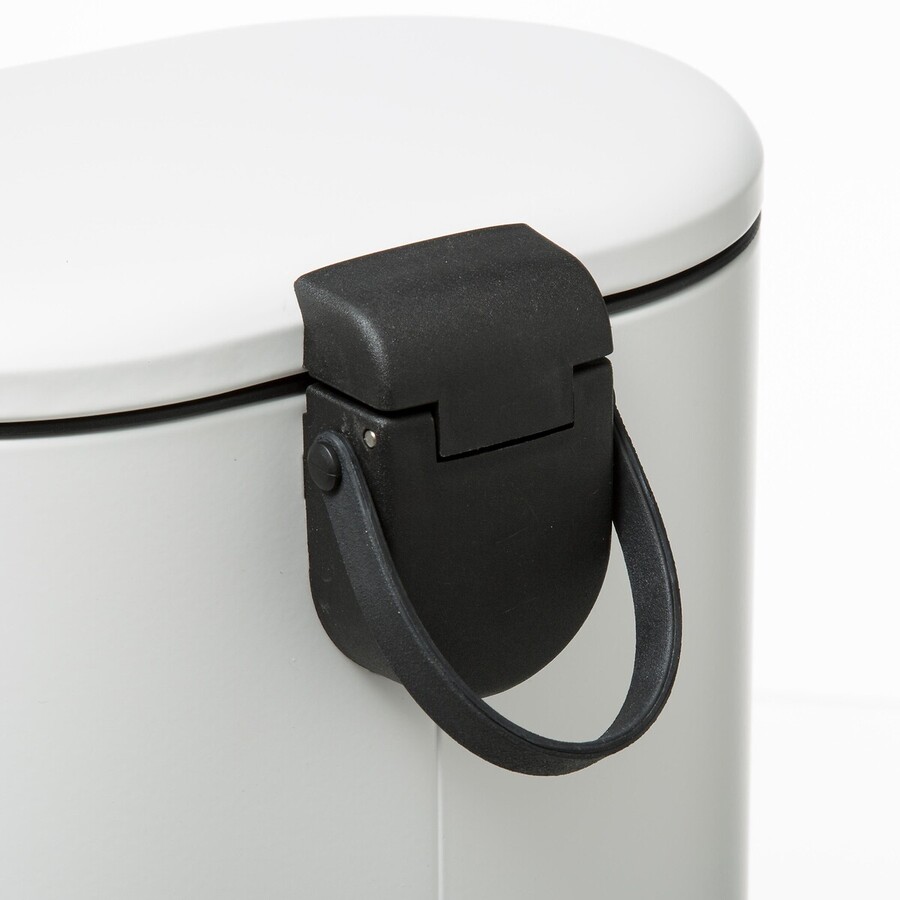 Poubelle soft close métal 6l, blanc Siliflex