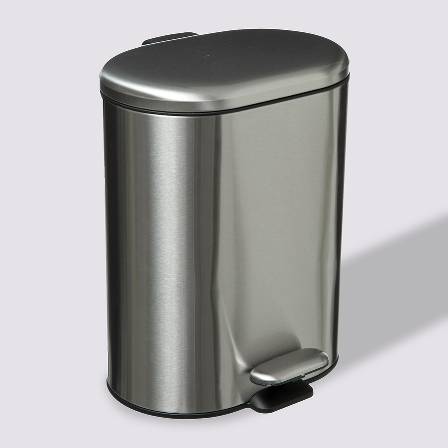 Poubelle soft close métal 6l, inox Siliflex