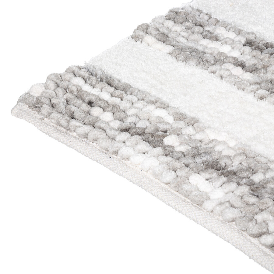 Tapis 50x75 cm, gris, blanc