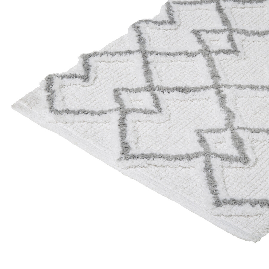Tapis 50x75 cm, gris et blanc