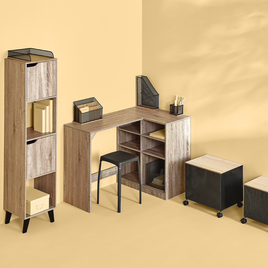 Range-revues métal, bambou Mayaj