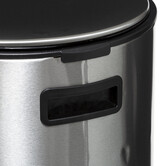 Poubelle ronde à pédale métal 30l, inox Delta