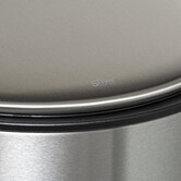 Poubelle ronde à pédale métal 30l, inox Delta