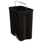 Poubelle rect soft close inox 5l, blanc