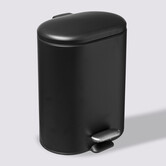 Poubelle soft close métal 6l, noir Siliflex