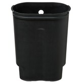 Poubelle soft close métal 6l, noir Siliflex