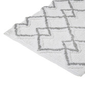 Tapis 50x75 cm, gris et blanc