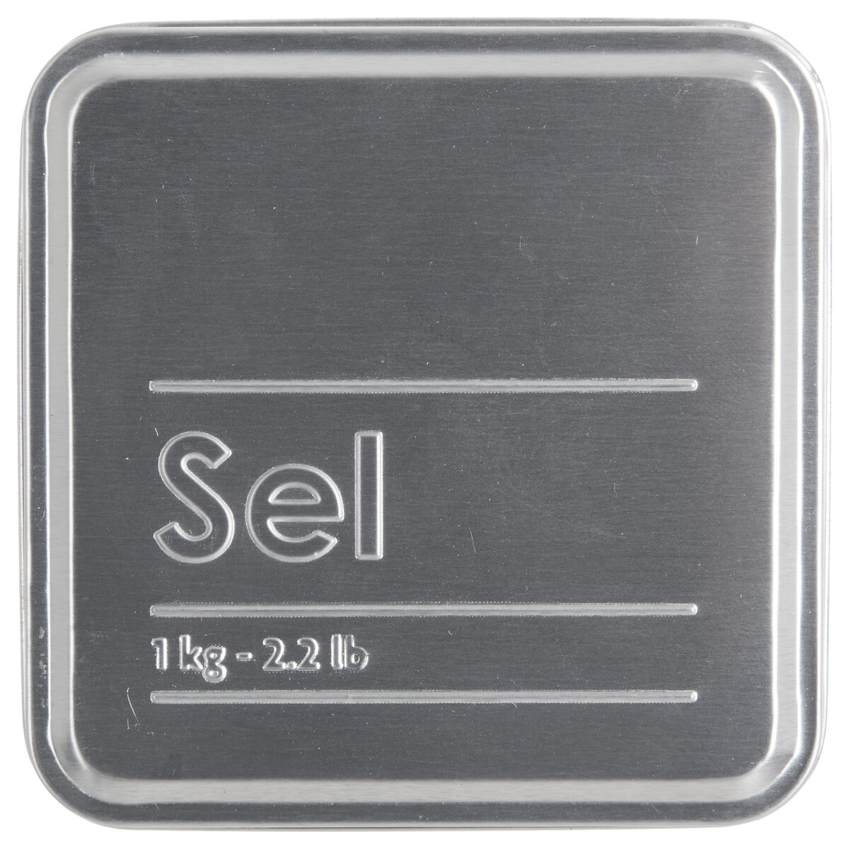 Boîte sel 1kg métal, noir