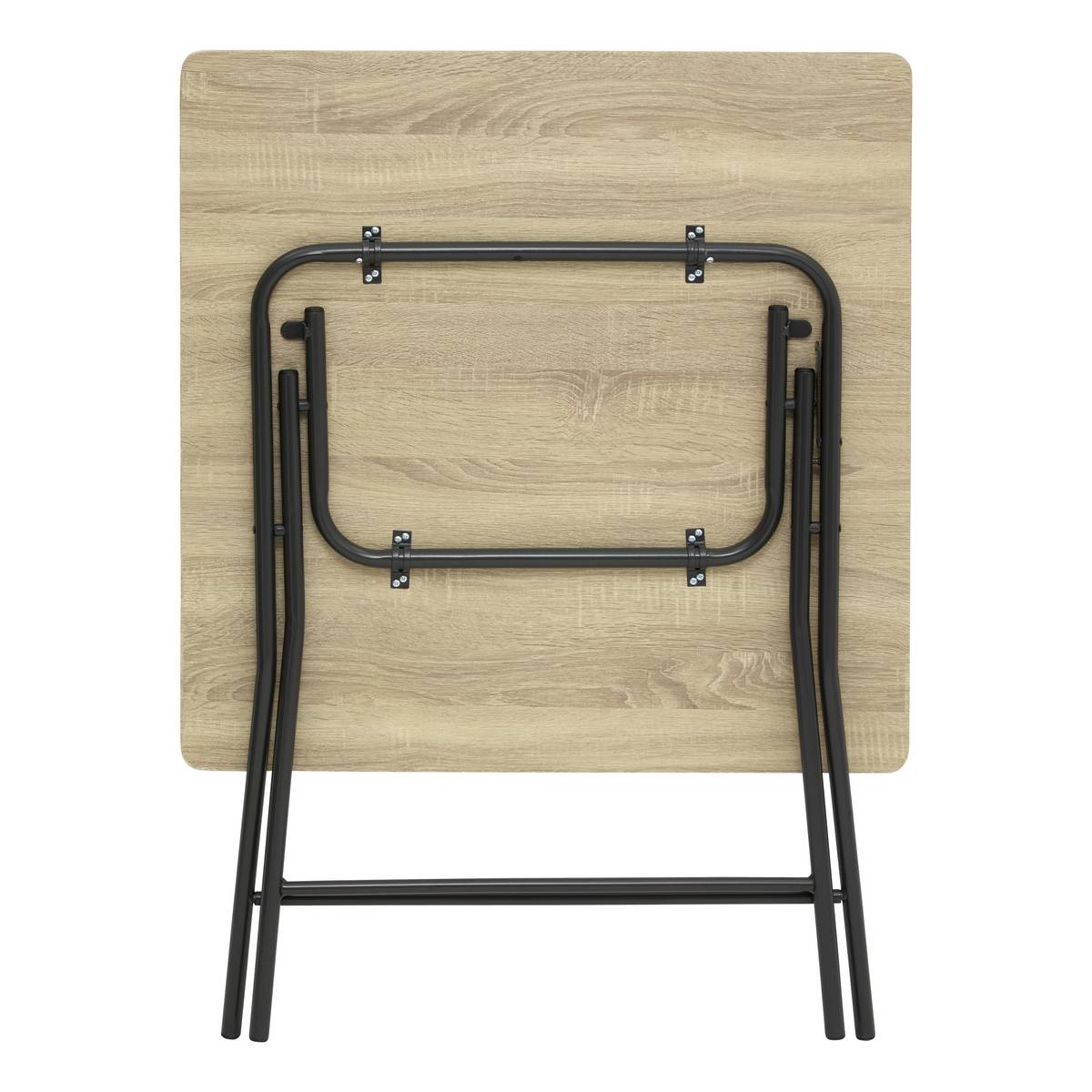 Table pliante 2 places, effet bois 