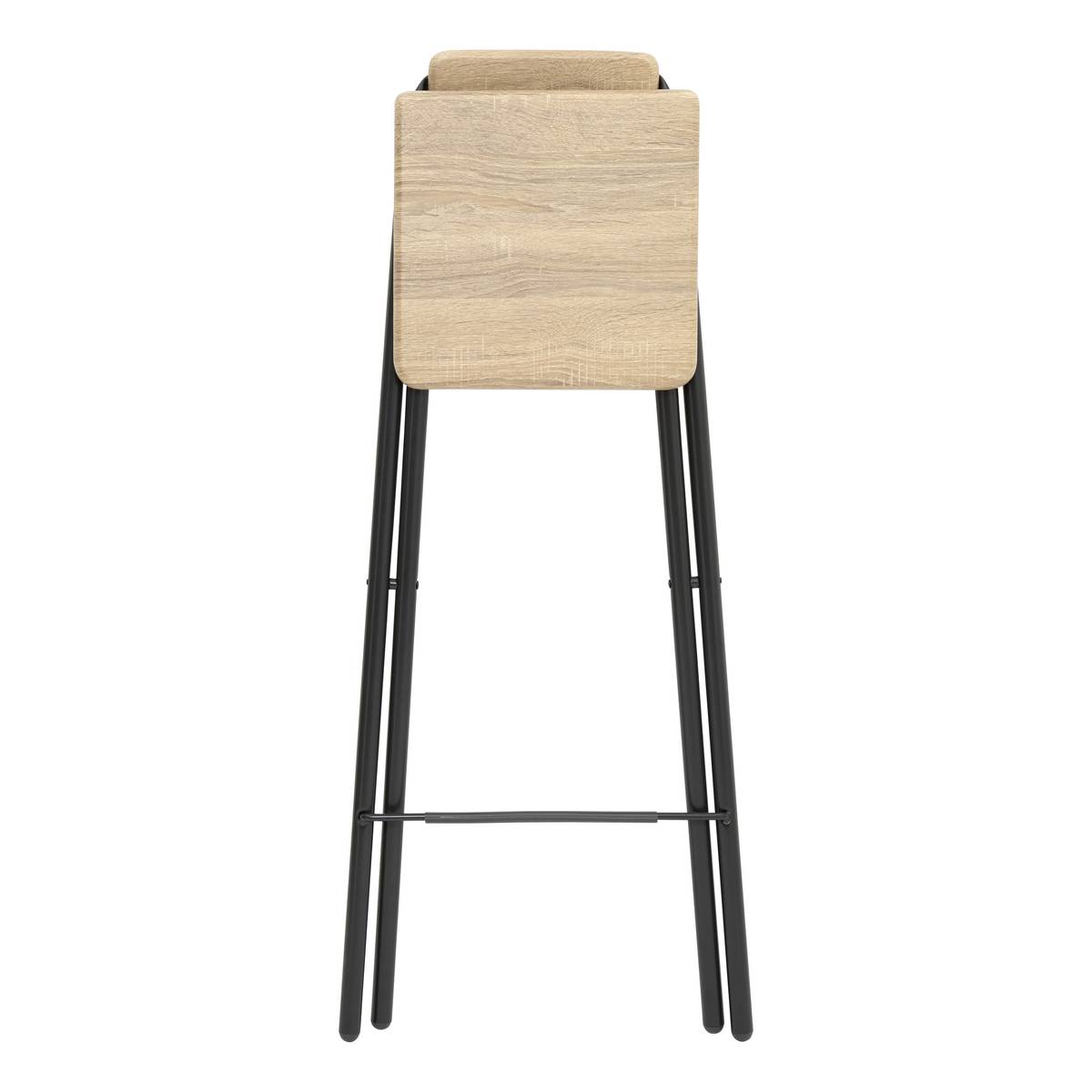 Chaise de bar pliante, effet chêne naturel Louna