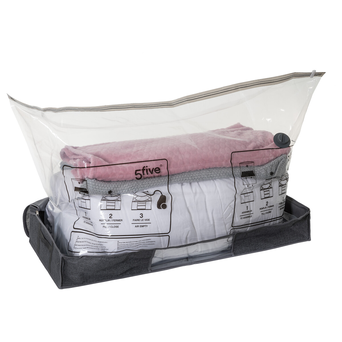 Housse rangement sous vide lit 100x45x15cm