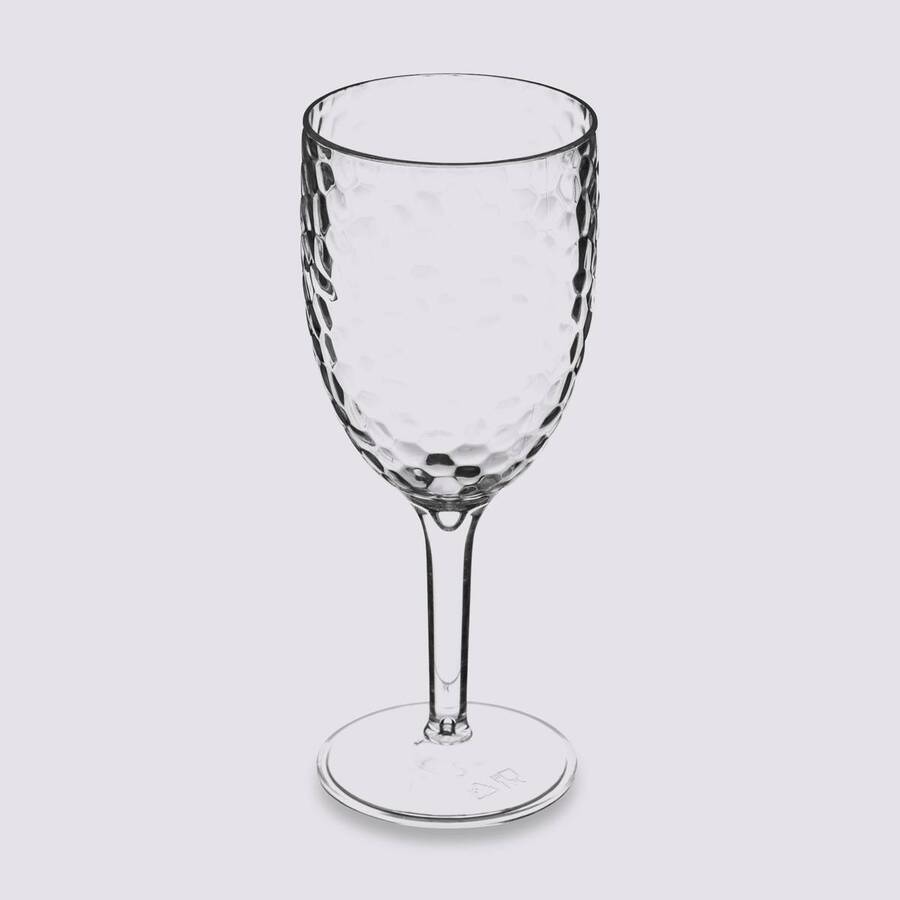 Verre à vin martelé, transparent Estiva