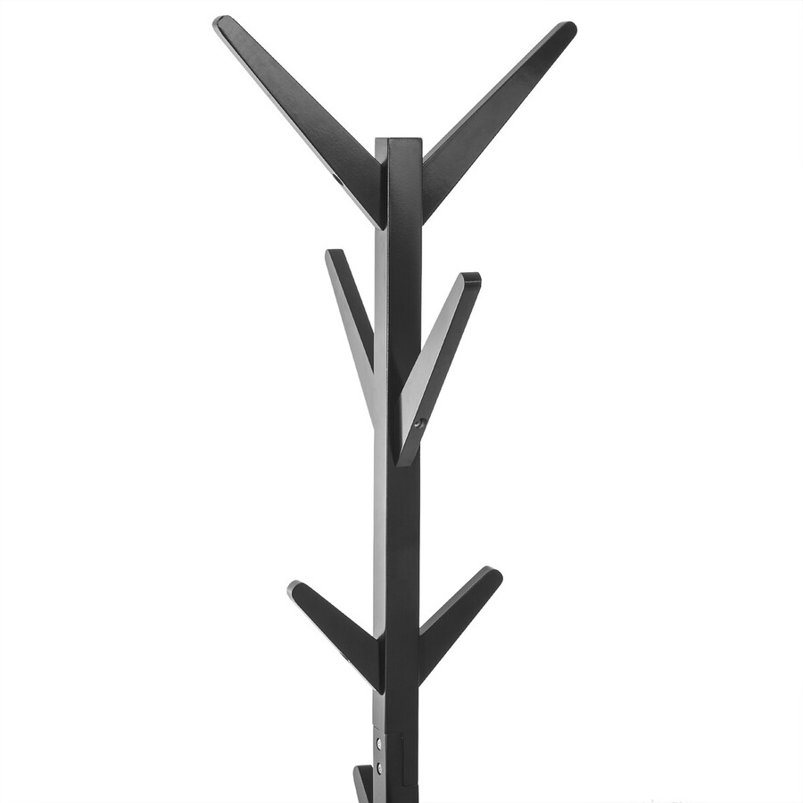 Porte-manteaux 8 crochets bois, noir Blackbamboo