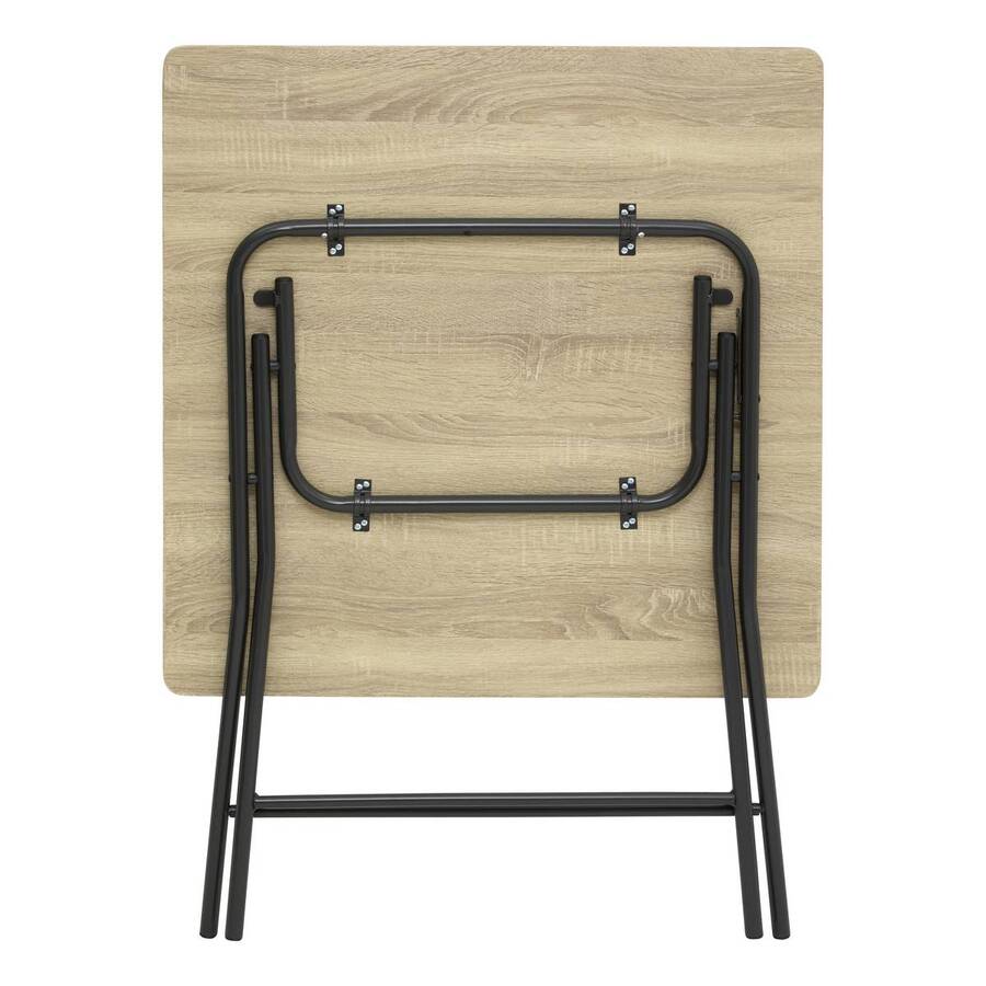 Table pliante 2 places, effet bois 