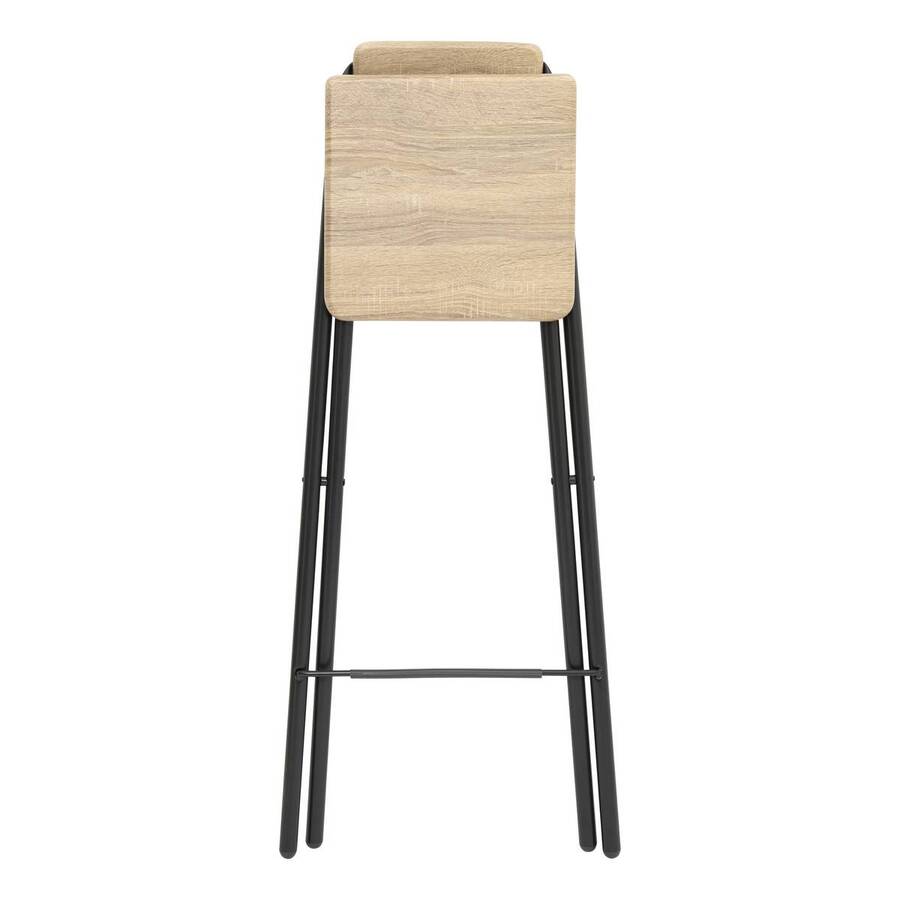 Chaise de bar pliante, effet chêne naturel Louna