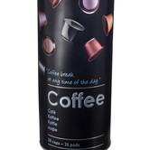 Boîte à café capsules métal, noir Black edition