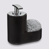 Distributeur de savon avec éponge 300ml, noir