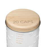 Boîte à café capsules métal, blanc Scandi nature