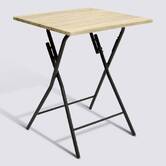Table pliante 2 places, effet bois 
