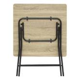 Table pliante 2 places, effet bois 