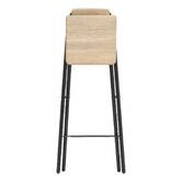 Chaise de bar pliante, effet chêne naturel Louna