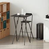 Chaise de bar pliante, noir Louna