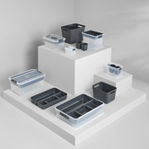 Boîte en plastique transparente 100l Solutions+