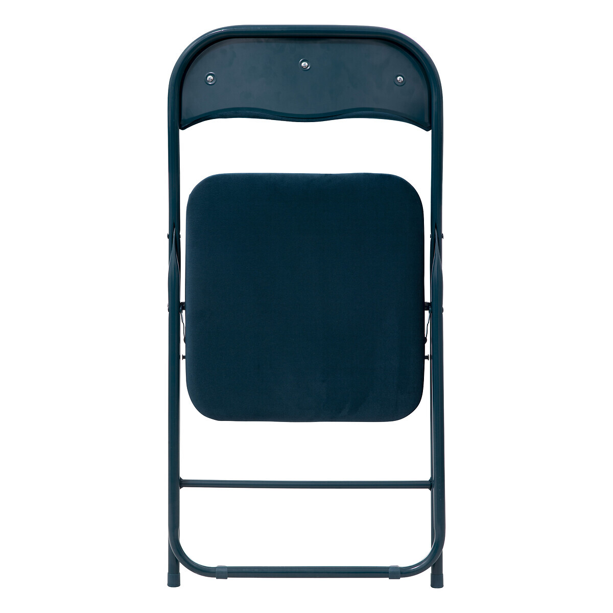 Chaise pliante en velours, bleu