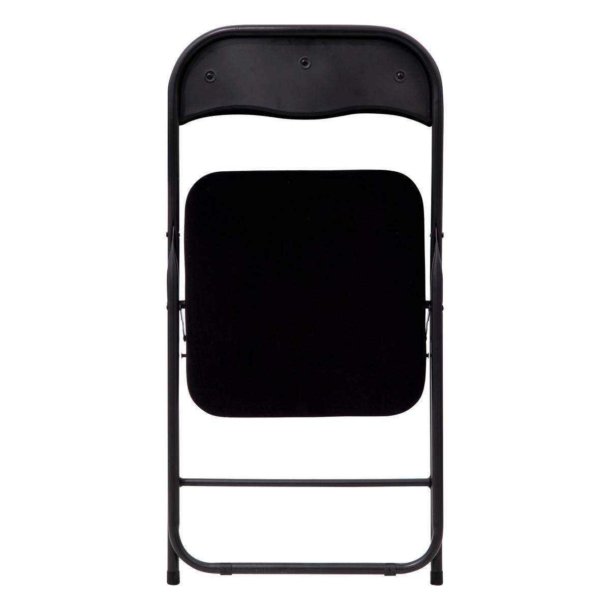 Chaise pliante en velours, noir