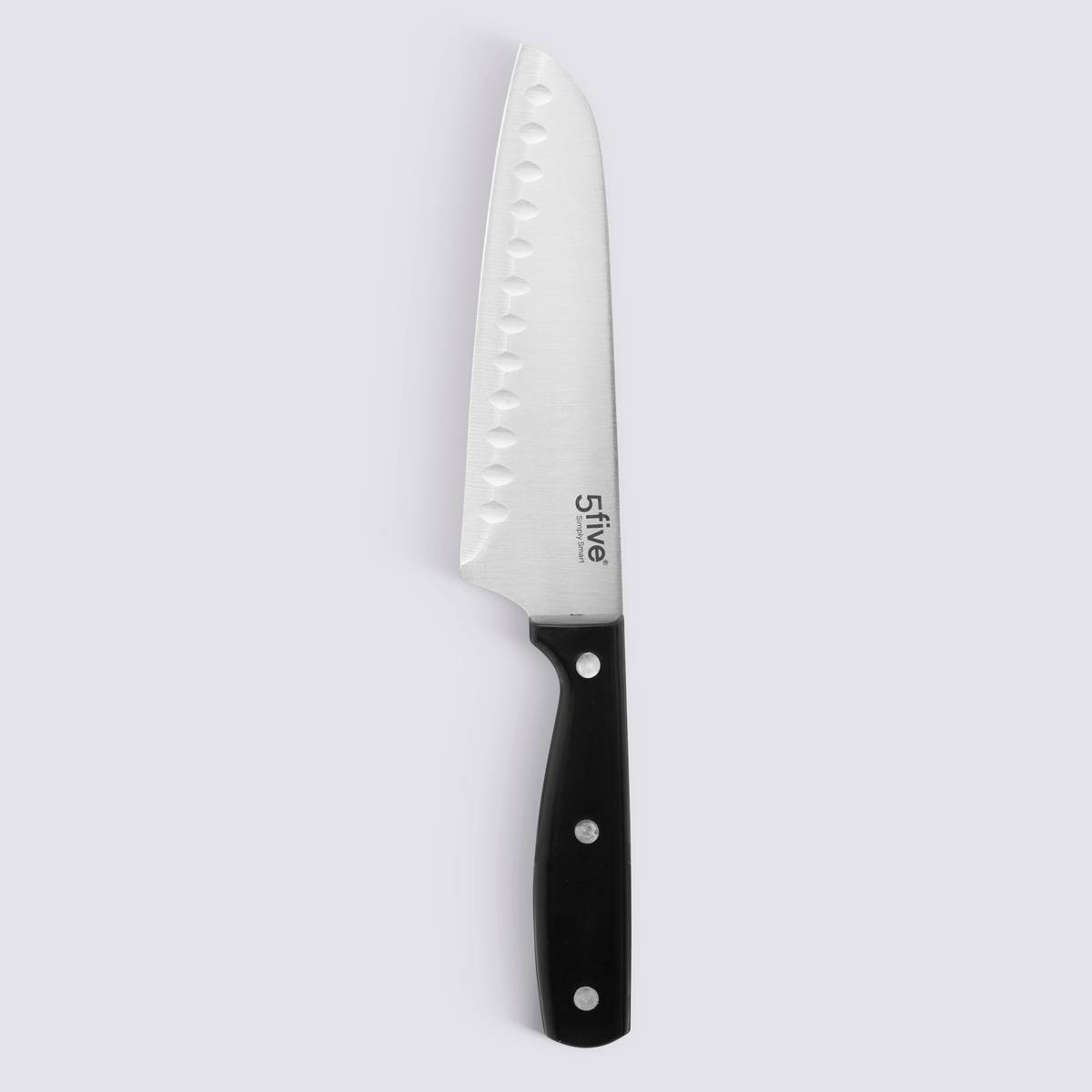 Couteau santoku inox - lame 17cm Essentiel black