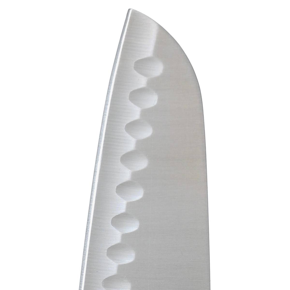 Couteau santoku inox - lame 17cm Essentiel black