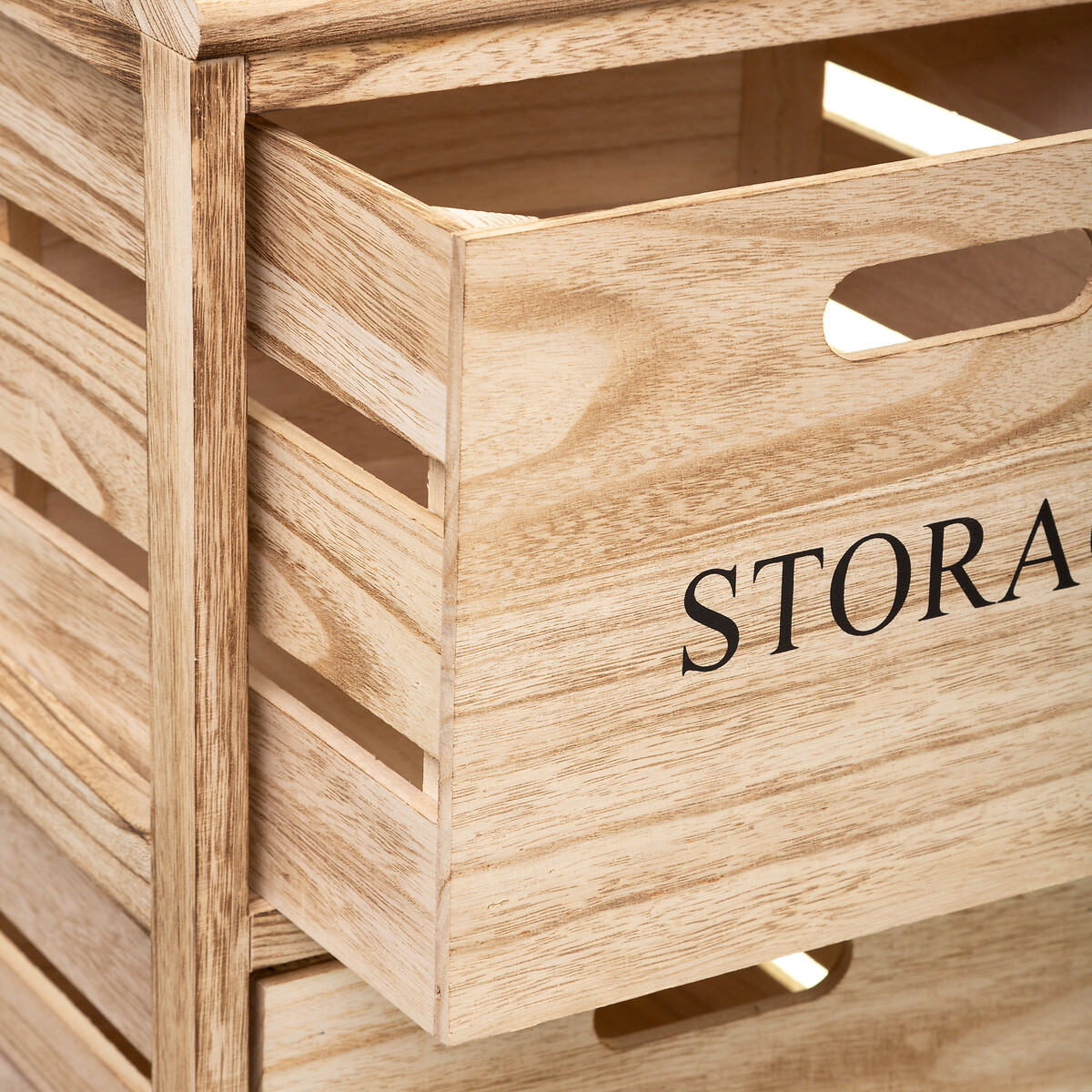 Tour 3 portes à roulettes en bois