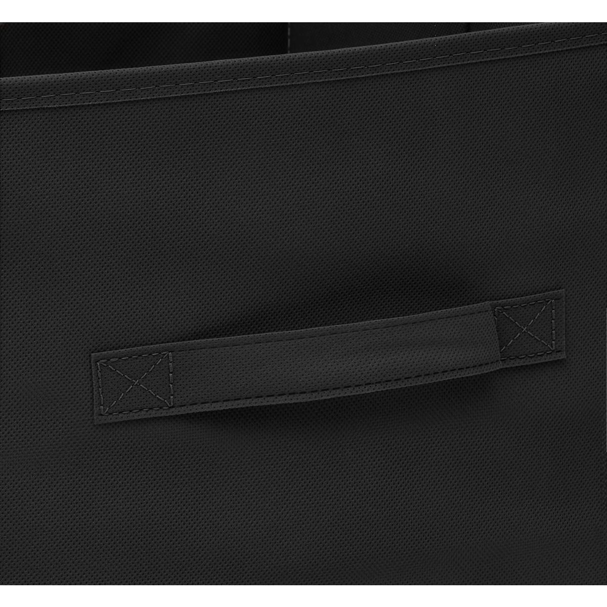 Panier tissu lanière 31x31 cm, noir