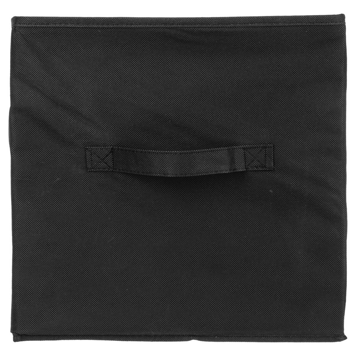 Panier tissu lanière 31x31 cm, noir