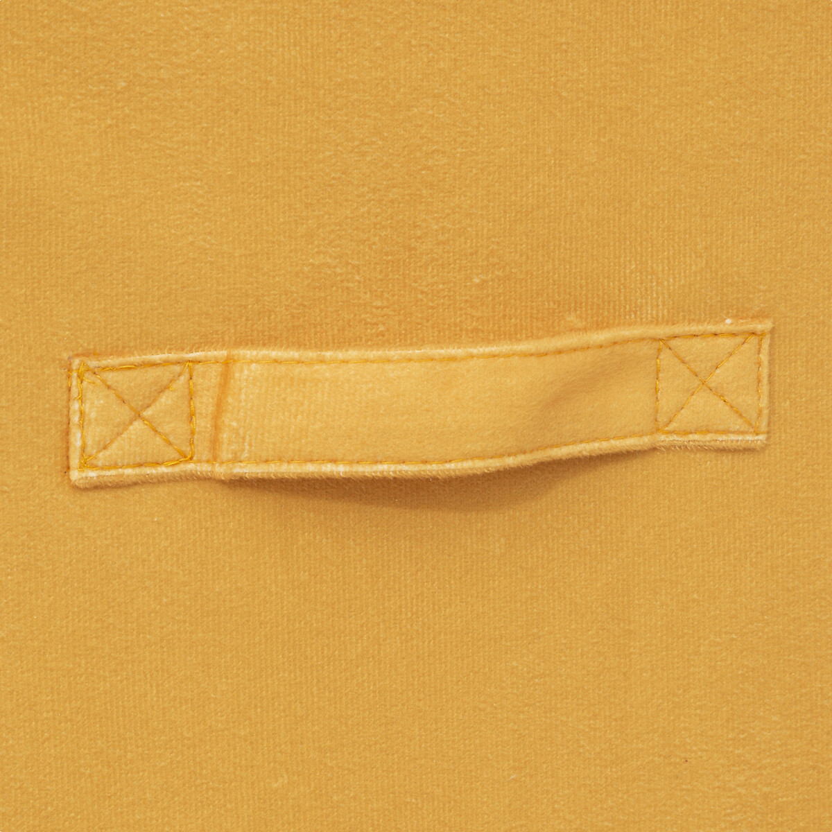 Panier velours 31x31 cm, jaune