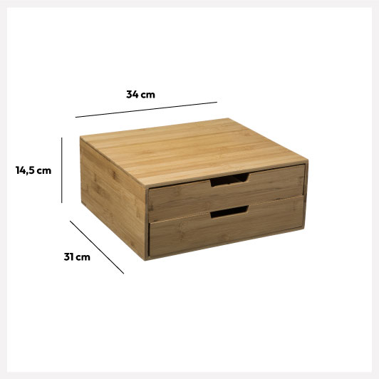Porte-capsules En Bambou 5five - Pour Capsules De Café, Rangement De Bureau Ou Cuisine - 13